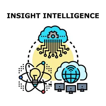 Insight intelligence generating data analysis and optimization Stock Illustration