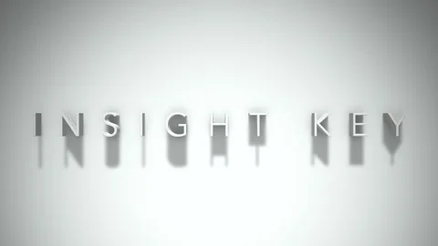 Insight key 3D title animation with shadows on a white background Stock-Footage 297669758