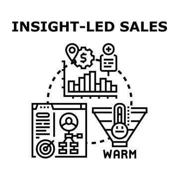 Insight led sales using data analysis and customer targeting Stock Illustration