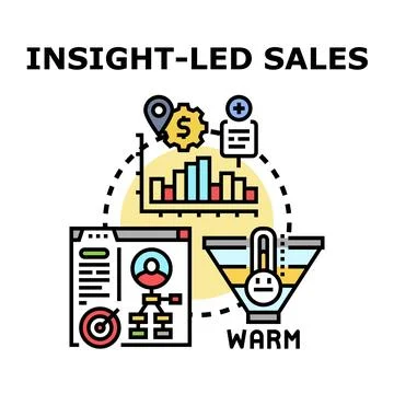Insight led sales using data analysis and customer targeting Stock Illustration