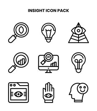 Insight Line Icons Pack 库存插图