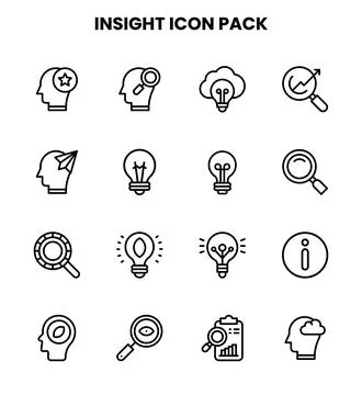 Insight Line Scalable Icons Pack イラスト素材