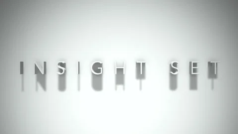 Insight set 3D title animation with shadows on a white background Stock Footage 297669780
