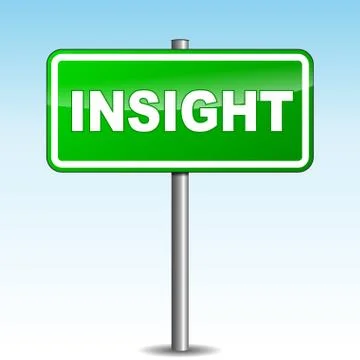 Insight signpost Stock Illustration