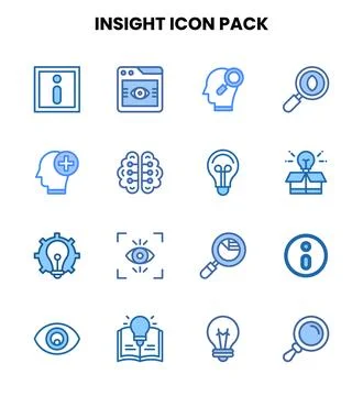 Insight Two Colour Design Icons Pack Stockillustratie
