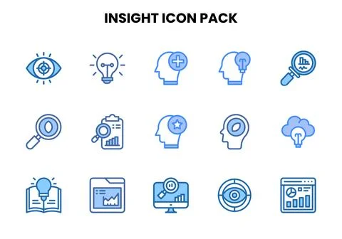 Insight Two Colour Icons Pack Stock-Illustration