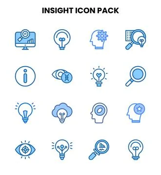 Insight Two Colour Icons Pack Stock-Illustration