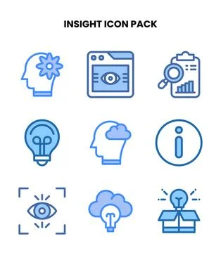 Insight Two Colour Scalable Icons Pack Stock Illustration