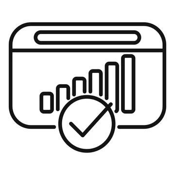 Insight web graph icon outline vector. Data business Stock Illustration