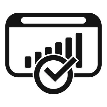 Insight web graph icon simple vector. Data business Stock Illustration