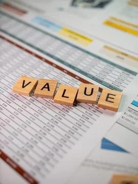 Insightful business value analysis data visualization in financial reports Foto stock