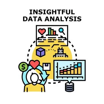 Insightful data analysis optimizing customer business strategy イラスト素材