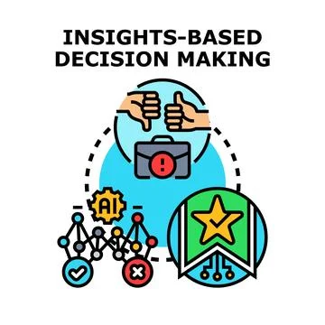 Insights based decision making process with artificial intelligence Stock Illustration