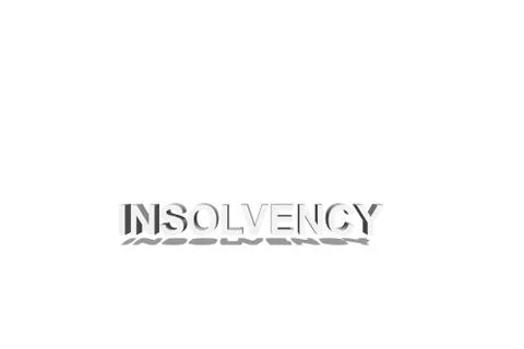 Insolvency as text for the background Stock Illustration