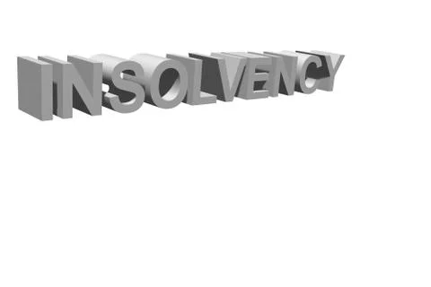 Insolvency as text for the background Stock Illustration
