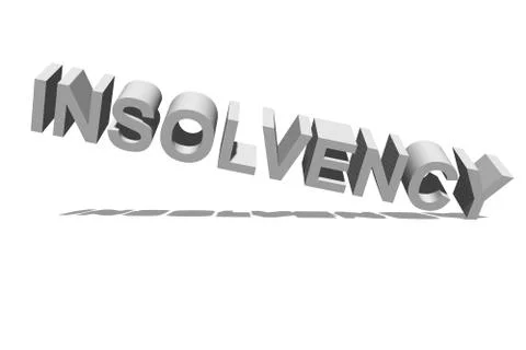 Insolvency as text Stock Illustration