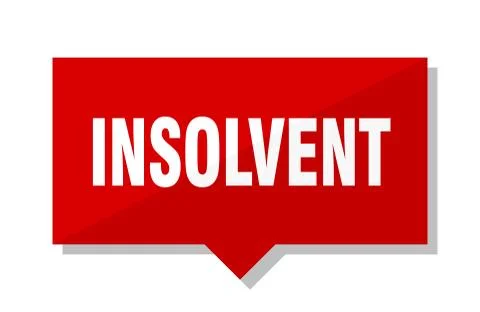 Insolvent red tag Stock Illustration