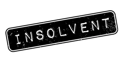 Insolvent rubber stamp Stock Illustration