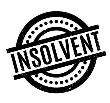 Insolvent rubber stamp Stock Illustration