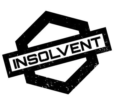 Insolvent rubber stamp Stock Illustration