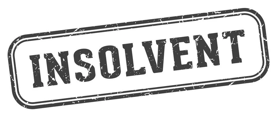 Insolvent stamp. insolvent rectangular stamp on white background Stock Illustration