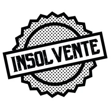 Insolvent stamp on white Stock Illustration