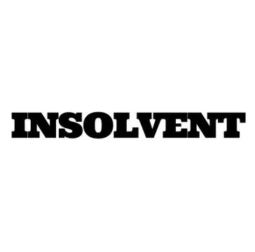 Insolvent stamp on white Stock Illustration