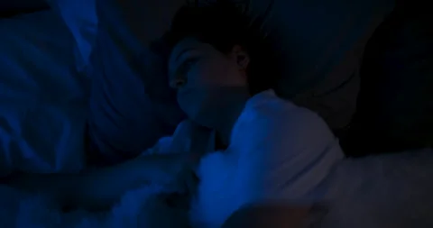 Insomnia. The girl cannot sleep. Stock Footage 149604786