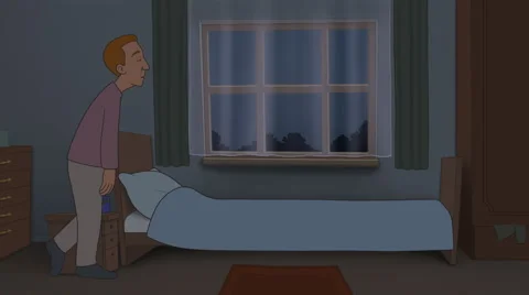 Insomnia. Men can't sleep 库存影片 67651928