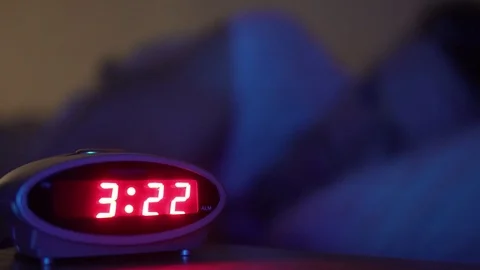 Insomnia Problem For A Man Who Cannot Sleep At Night, Sleepless Insomniac Stock Footage 107721236