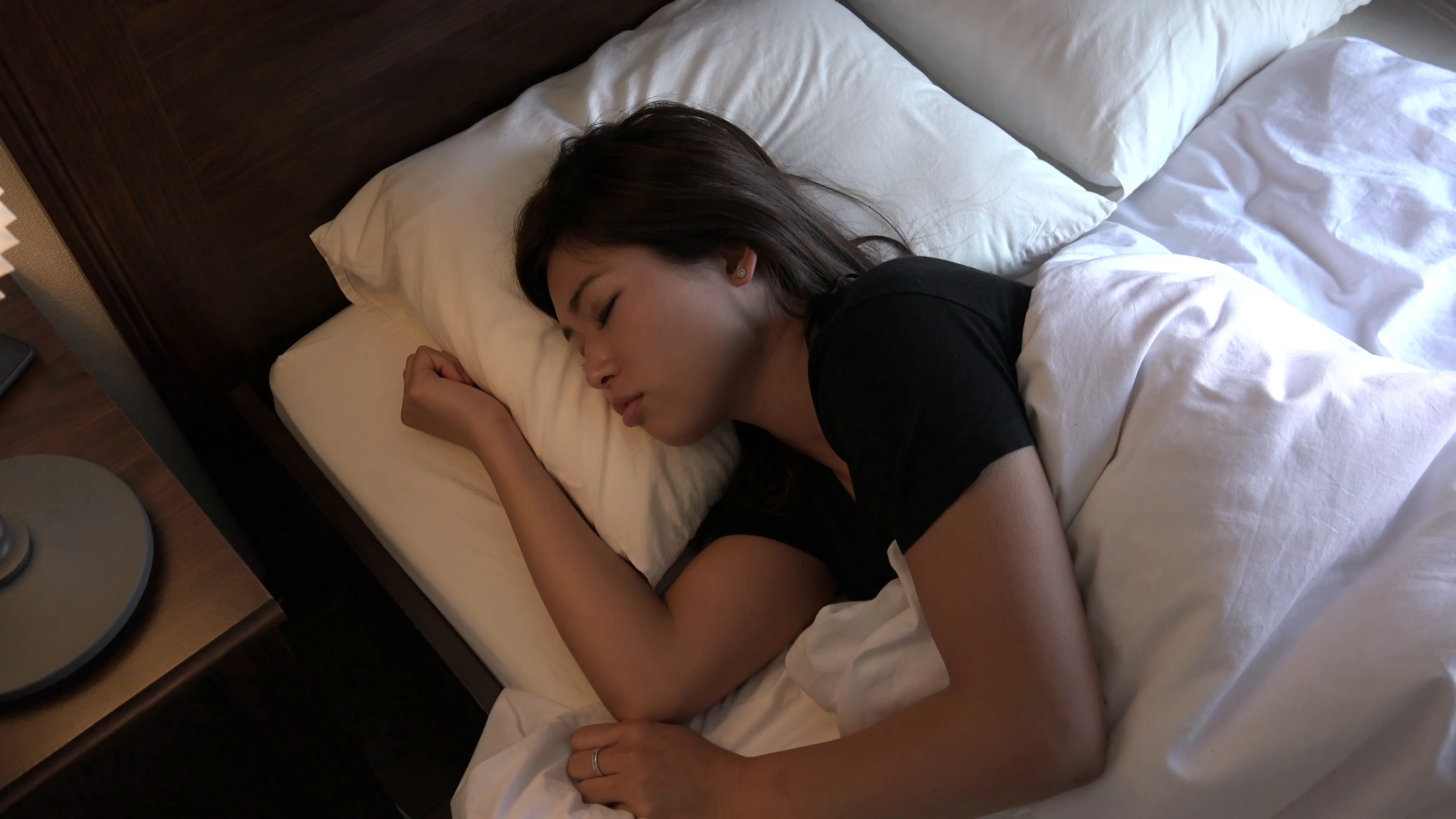 Xxx Porn Chinese While Sleeping - Insomnia With Young Asian Woman Sleeping... | Stock Video | Pond5