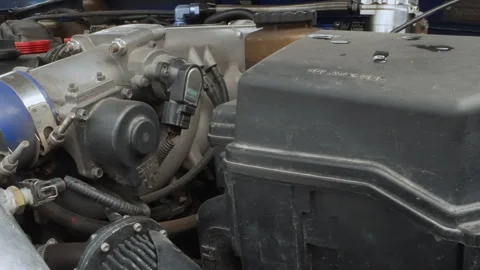 Inspect engine components carefully and thoroughly. Thorough examination of Stock Footage 341972675