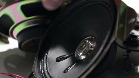 Inspecting Audio Speakers Stock Footage 237646122