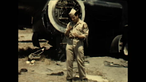 Inspecting Damage 1946 Stock Footage 136332421