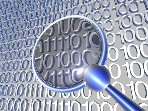 Inspecting data Illustrazione stock