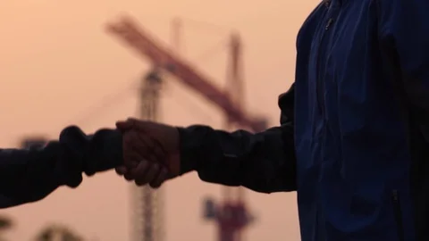 Inspecting Engineer in Construction Site Stock Footage 124458868