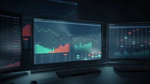 Inspecting Money Currency Value Dropping In Modern Price Watch Software Stock Footage 278173791