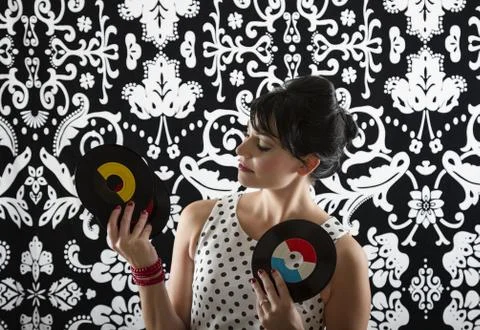 Inspecting records Stock-Fotos