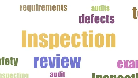 Inspection Animated Simple Tagcloud Isolated Stock Footage 103668890