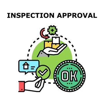 Inspection approval process for quality property valuation Stock-Illustration