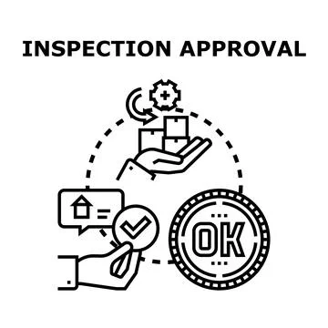 Inspection approval process for quality property valuation Stock-Illustration