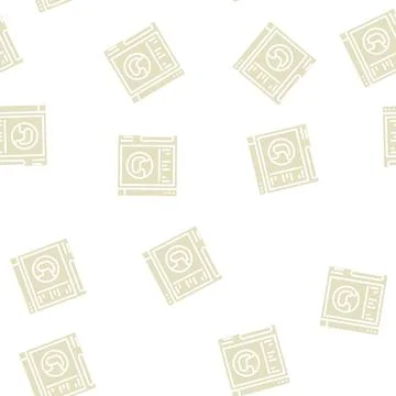 Inspection bariatric glyph seamless pattern Stock Illustration
