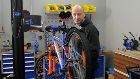 Inspection in a bicycle workshop Stock Footage 118067531