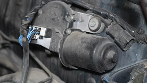 Inspection of Car Suspension Control Arm During Maintenance in Auto Workshop Stock Footage 346337876