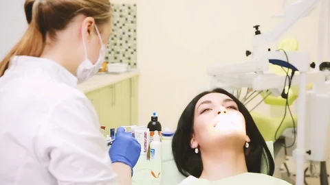 Inspection at the dentist Stock Footage 112531062