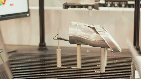 Inspection of detail by coordinate measuring machine scanner Stock Footage 117601241