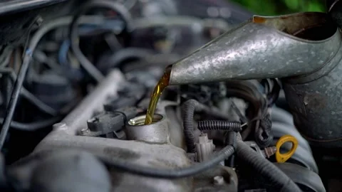 Inspection of the engine and checking the motor oil level Vídeo Stock 208592823