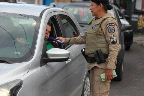  inspection to identify drunk drivers feira de santana, bahia, brazil - ap... Stock Photos