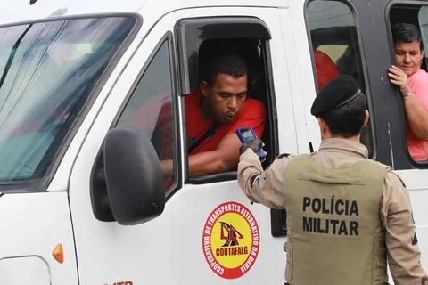  inspection to identify drunk drivers feira de santana, bahia, brazil - ap... Stock Photos