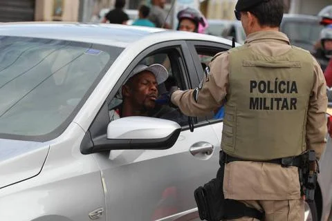  inspection to identify drunk drivers feira de santana, bahia, brazil - ap... Stock Photos